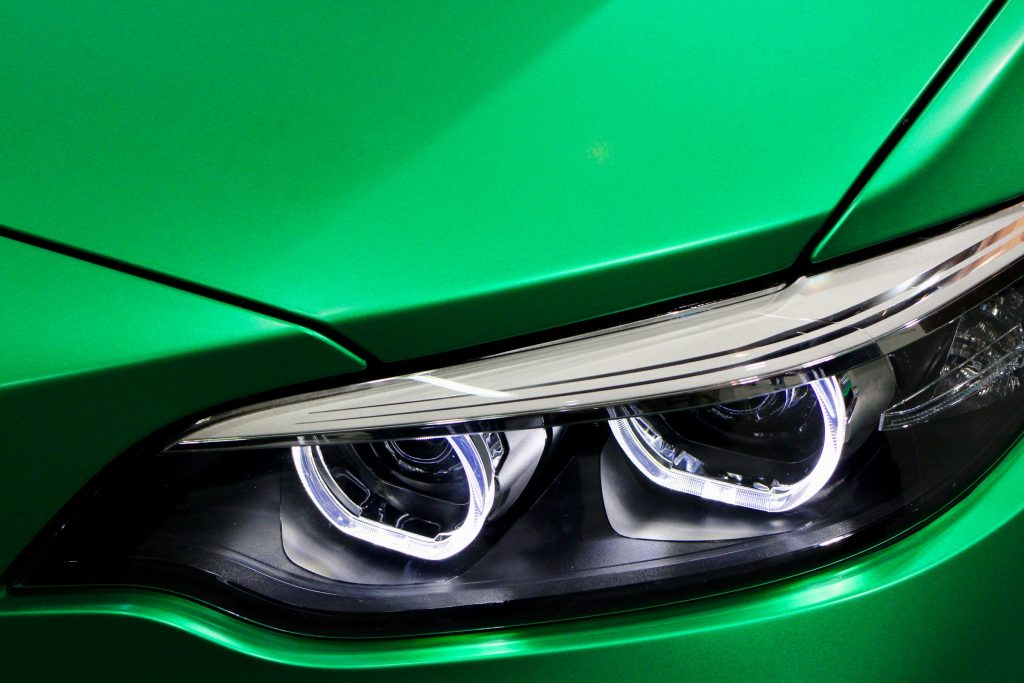 Green Car Headlight